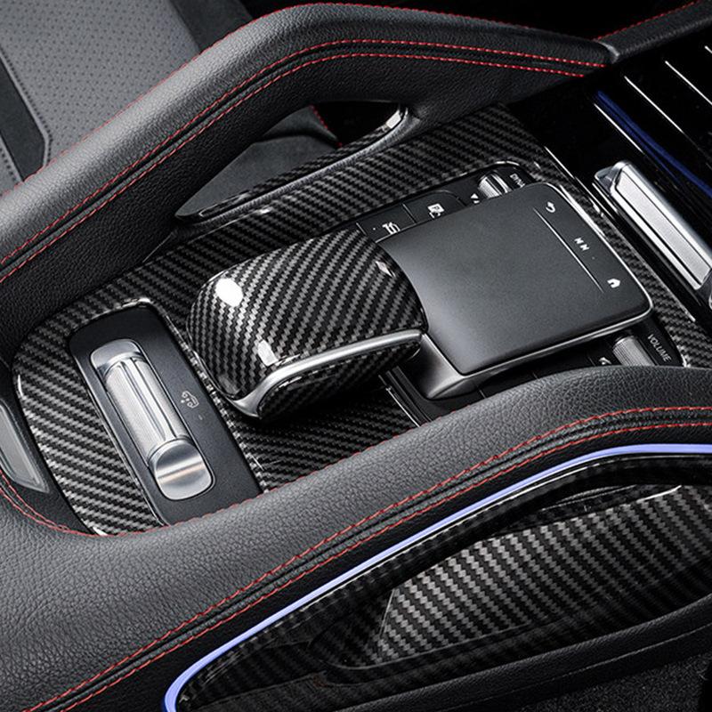 Carbon Fiber Center Console Gear Shift Panel Cover For Mercedes Benz GLE W167 GLS450 X167 GLE C167 350 AMG 63 53 Decoration Trim