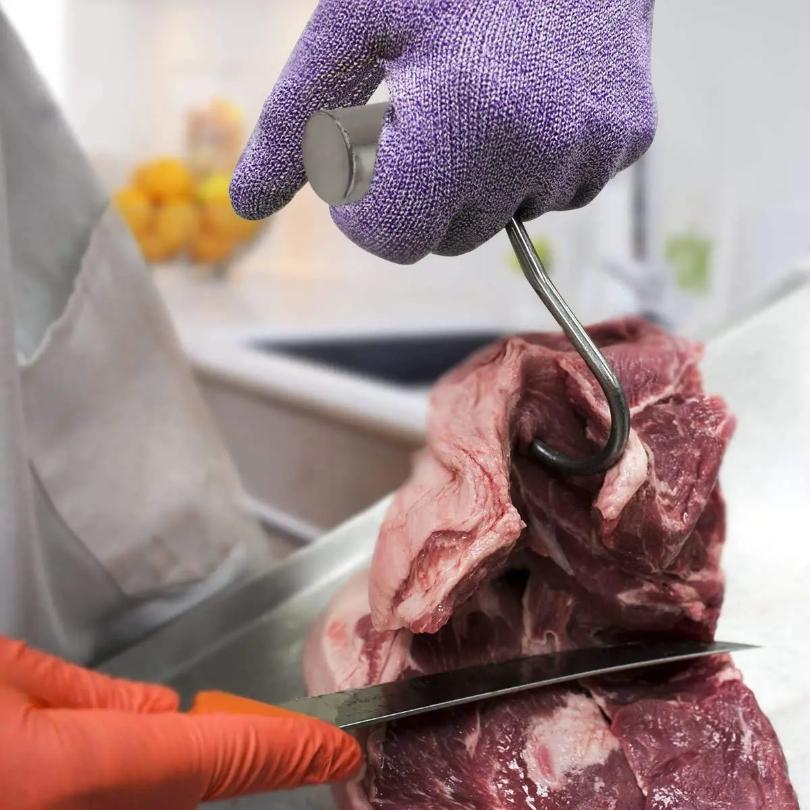 1Pcs Stainless Steel T Hooks T-Handle Meat Boning Hook for Kitchen Butcher Shop Restaurant BBQ Tool