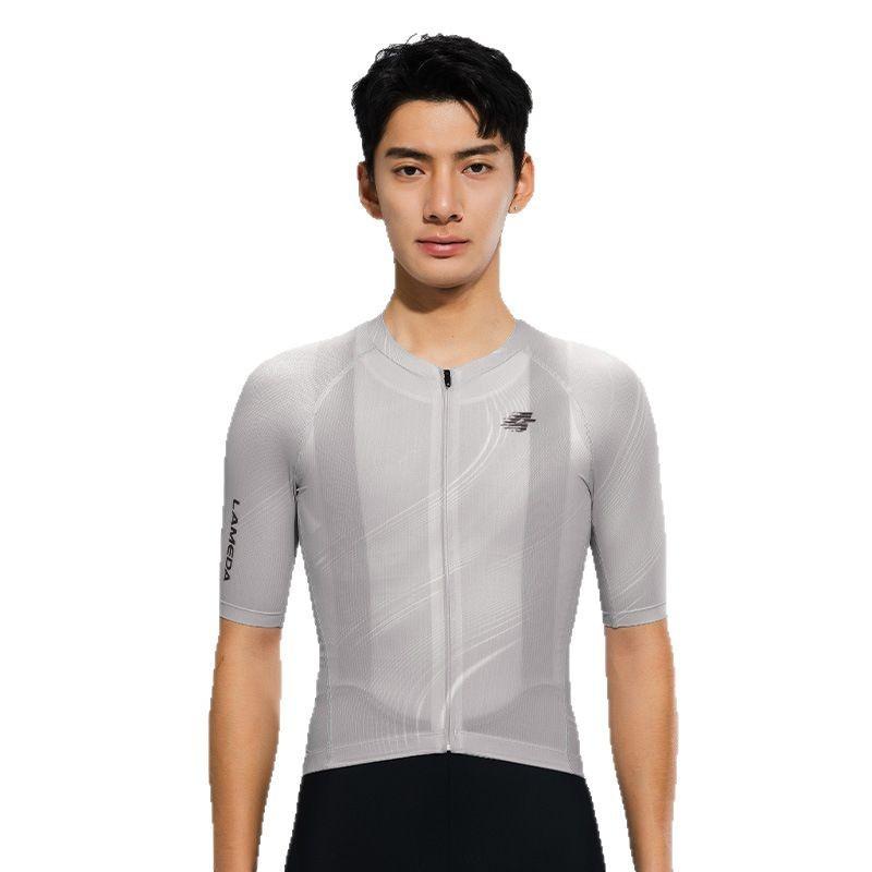 Mens Cycling Jersey Long Sleeve Breathable Quick Dry Snake Print Back Pocket Road Bike Apparel