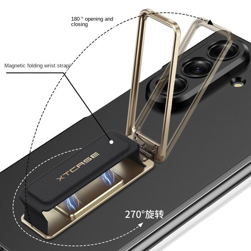 Ultra-thin Feel Good Wristband Brace Holder Tempered Glass Front Film Case for Samsung Galaxy Z Fold 7 Fold7 Lens Protect Cover