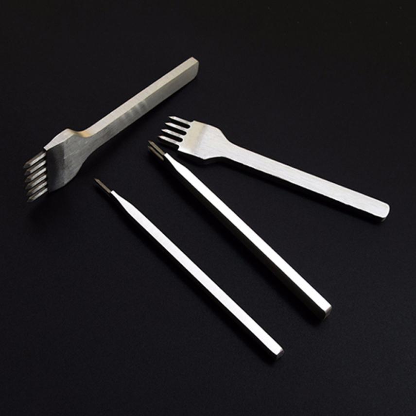 1Pc 3/4/5/6mm Leather Hole Punch Eyelets Tool Button Installer Belt Hole Puncher Work With Leather Craft Leather Goods Tools