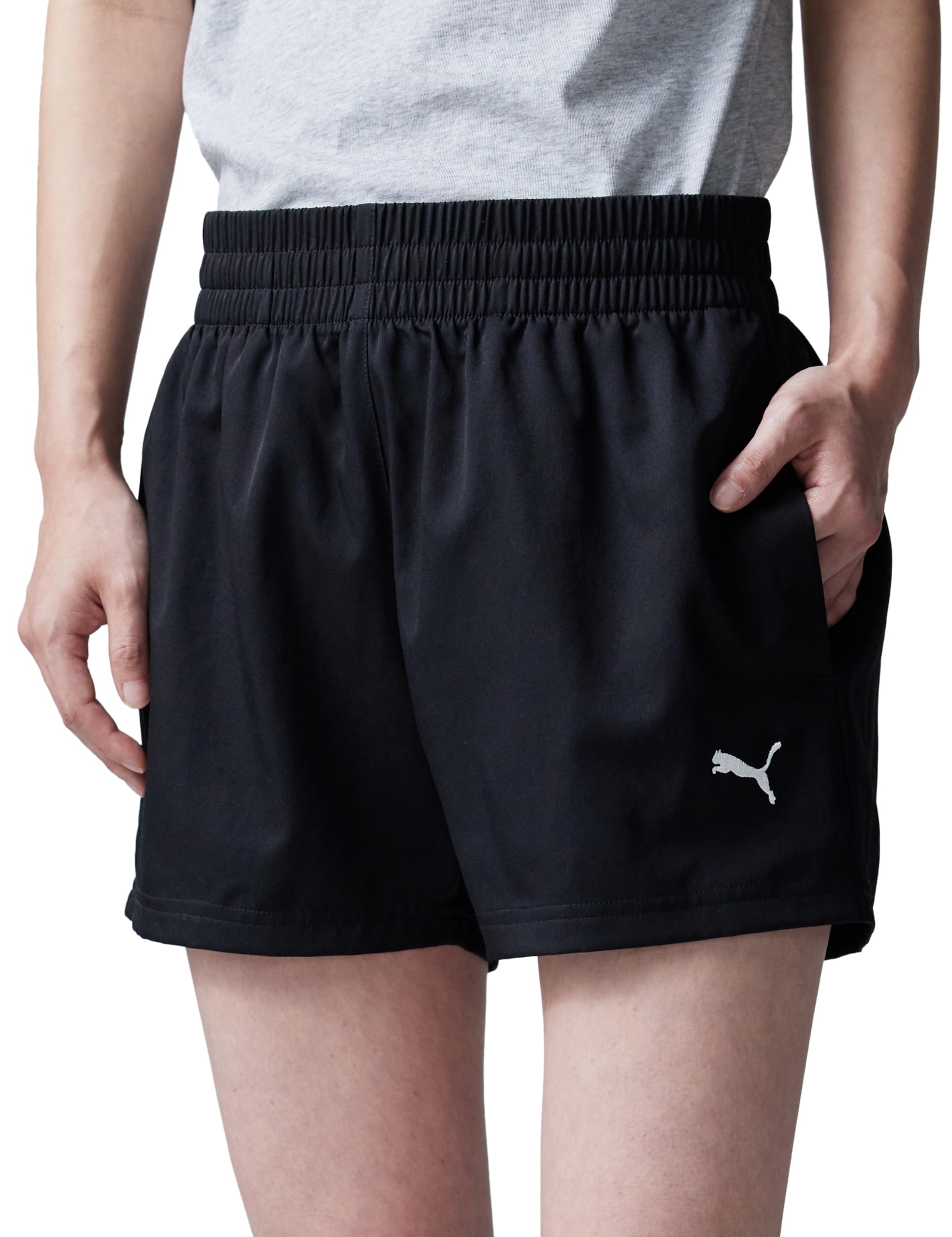 

Повседневные ESS Puma Logo Политканые 4 Шорты 687543 2025 Цвет Puma Black [Puma] Быстросохнущие Женские Весна/Лето (01)