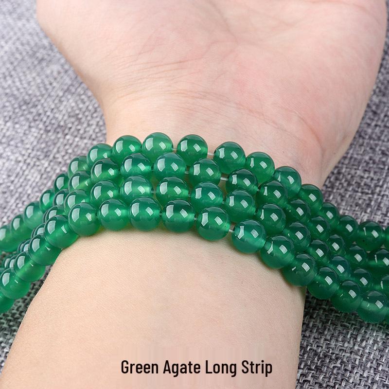 

Бусины из зеленого агата класса 7A, круглые, для изготовления украшений и аксессуаров своими руками 8MM (~48 beads)