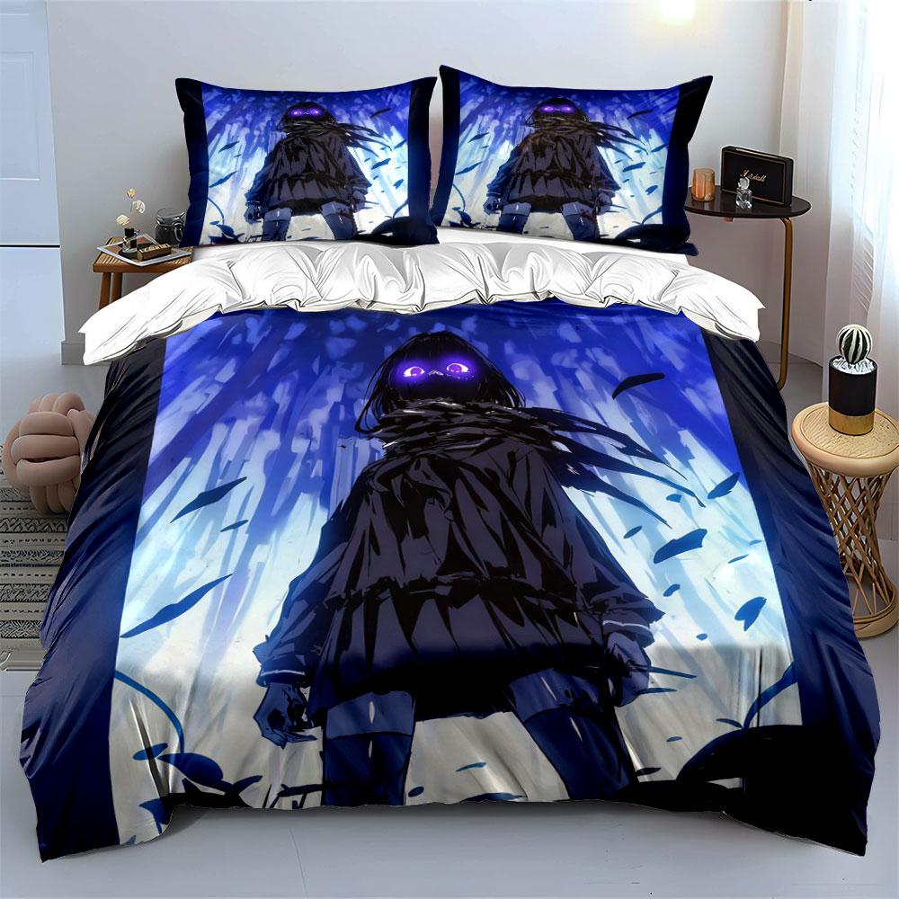 Anime-Inspired Three-Piece Decor Set Soft Comfortable Duvet Cover Bedding Set Included 1*Duvet Cover & 2*Pillowcases, Gift