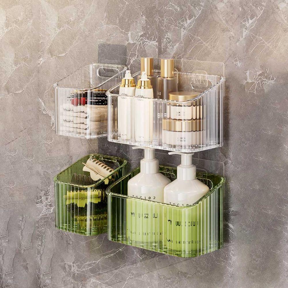 Plastic Toilet Storage Basket Wall Mounted Cosmetic Storage Box New Bathroom Storage Box