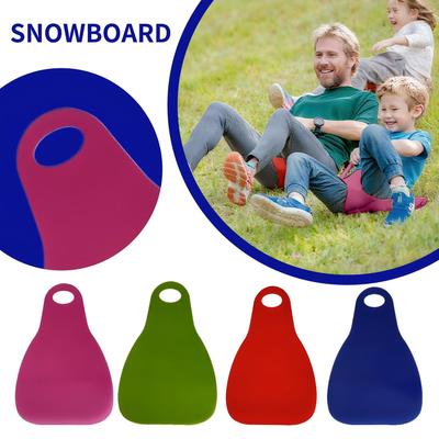 Snow Sled 4 Pieces Heavy Duty Portable Snow Sledding Board for Kids Teens Children Winter Snow Grass Sand Ice Downhill Sliding
