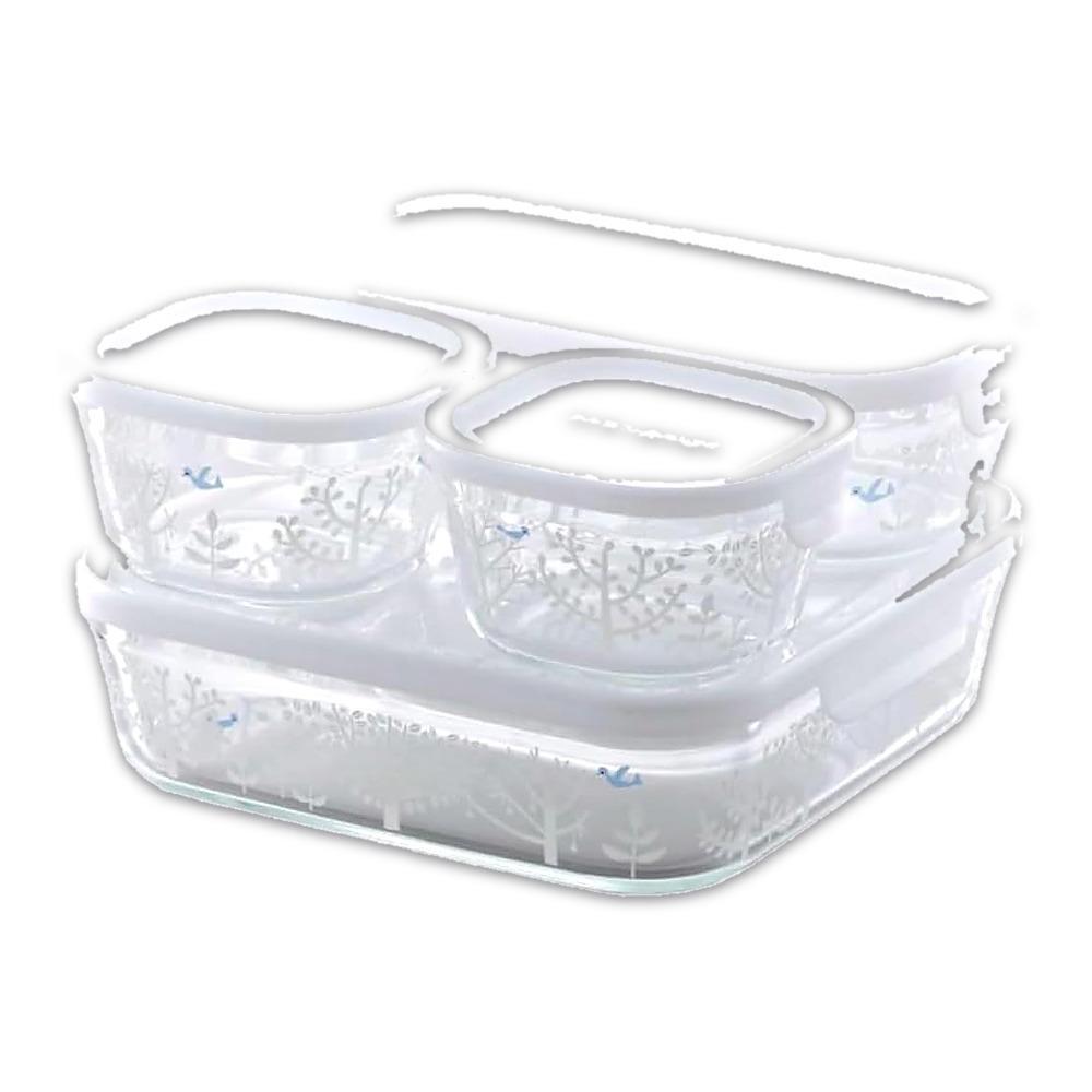 iwaki Pack & Range Square Glass Food Storage Containers Heat Resistant Microwave Safe PS-PRN-11W