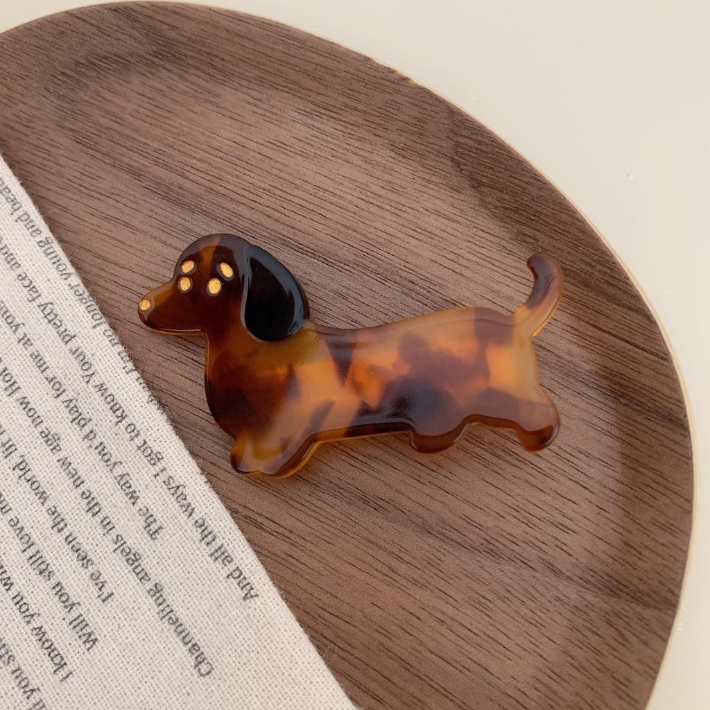 Cartoon Sausage Puppy Duckbill Hair Clips - Cute Hairpin for Bangs and Side Hair