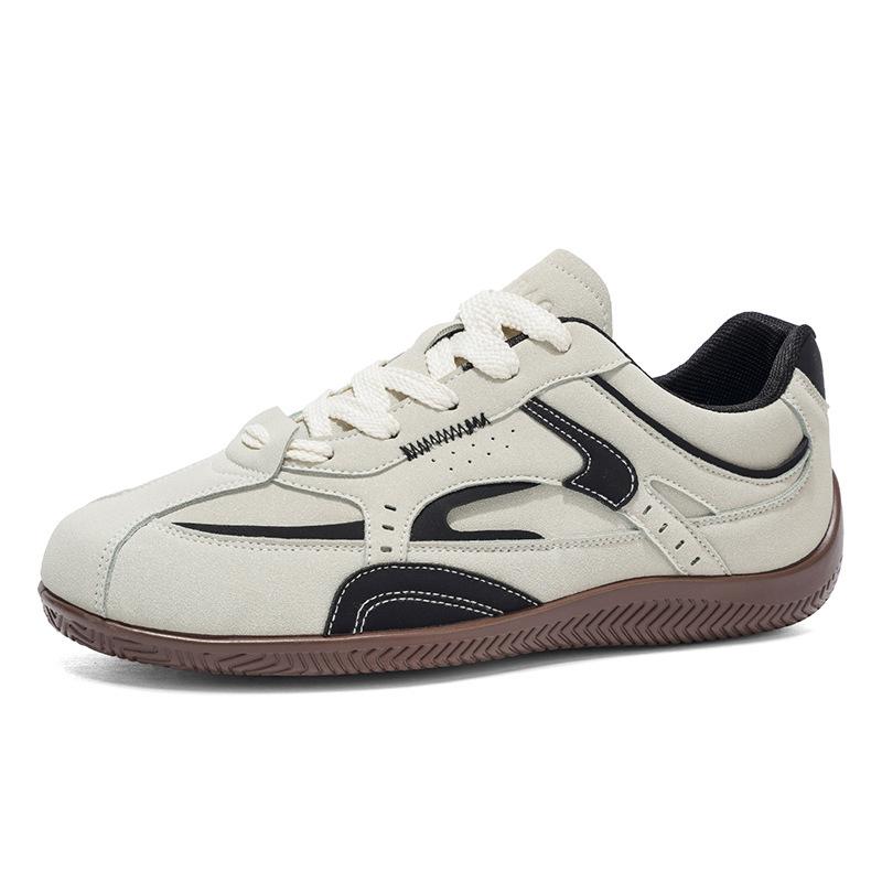 Autumn new color matching fashionable breathable casual board shoes retro lightweight moral training versatile lace-up men's shoes