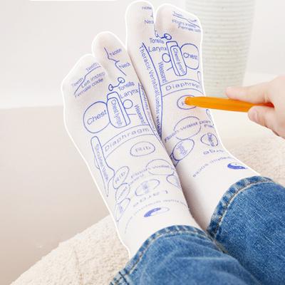 Acupoint Socks Set for Foot Reflexology Easy-to-Use Acupressure Socks with Massage Stick Foot Massage Points Chart Acupoint Massage Tools