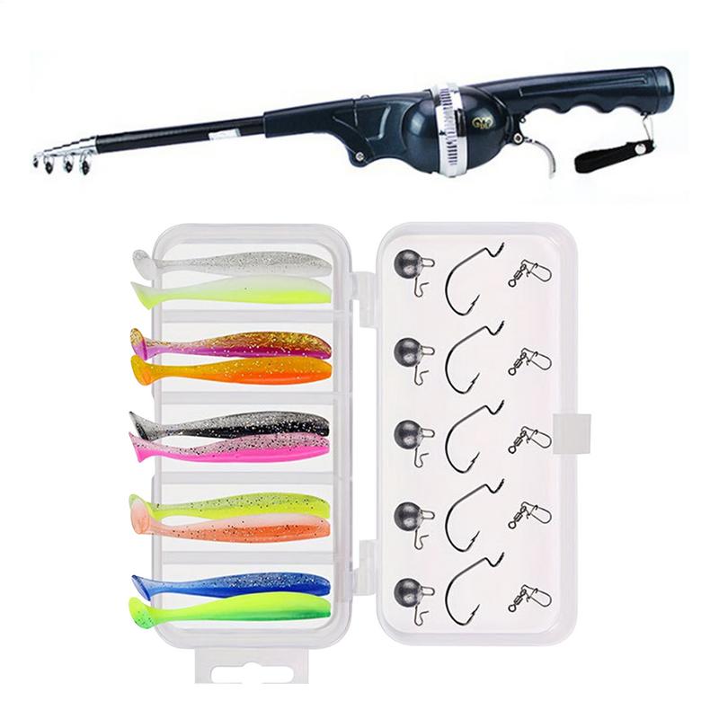 

Telescopic Rods Set Foldable Fiberglass Telescopic Travel Fishing Gear Kit With 25 Lures Saltwater Freshwater Equipment For Bass United States