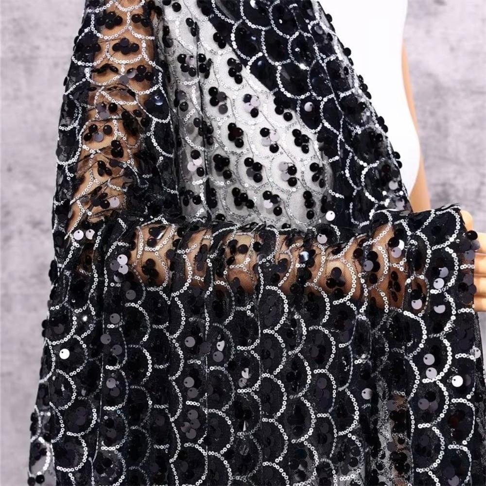 Encrypted Sequin Tulle Fabric DIY Sewing Material Paillette Fabric Sequins Backdrop Fabric