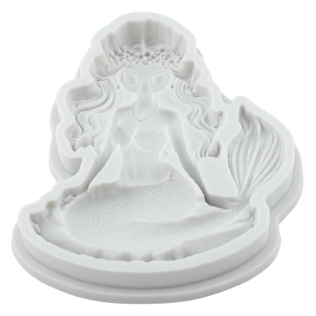 Mermaid Silicone Molds Mermaid Fondant Mold Cake Decorating Tools Cupcake Topper Candy Chocolate Gumpaste Mold