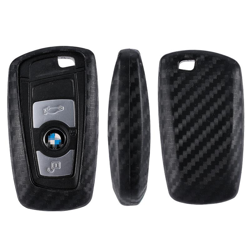 Silikon-Schlüsselhülle in Kohlefaser-Optik für BMW 1er, 3er, 5er, 320li, 528, X3, X4