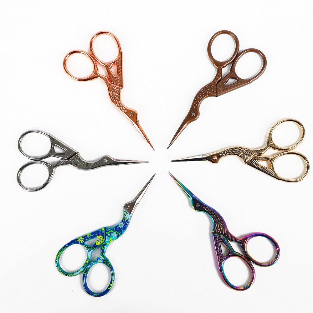 Classic Stork Nail Art Crane Embroidery Cutters Scissors Shears Tailor Scissors Sewing Tool
