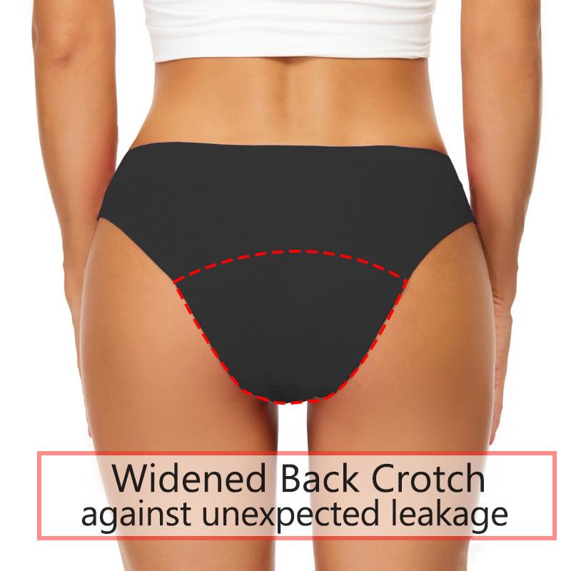 Calcinhas de Menstruação Femininas Sem Costura de Cintura Média - Tamanho Plus Size, Roupa Íntima Absorvente