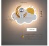 Nordic Ins Creative Astronaut Moon Clouds Led Wall Lamp With Pull Switch Kids Bedroom Bedside Study Night Lights Art Home Deco