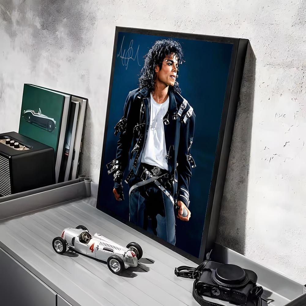 M-Michael J-Jackson Sänger Poster Aufkleber Gemälde Wandbild HD Wandaufkleber für Schlafzimmer Wohnzimmer Zuhause Selbstklebende Dekoration Geschenk