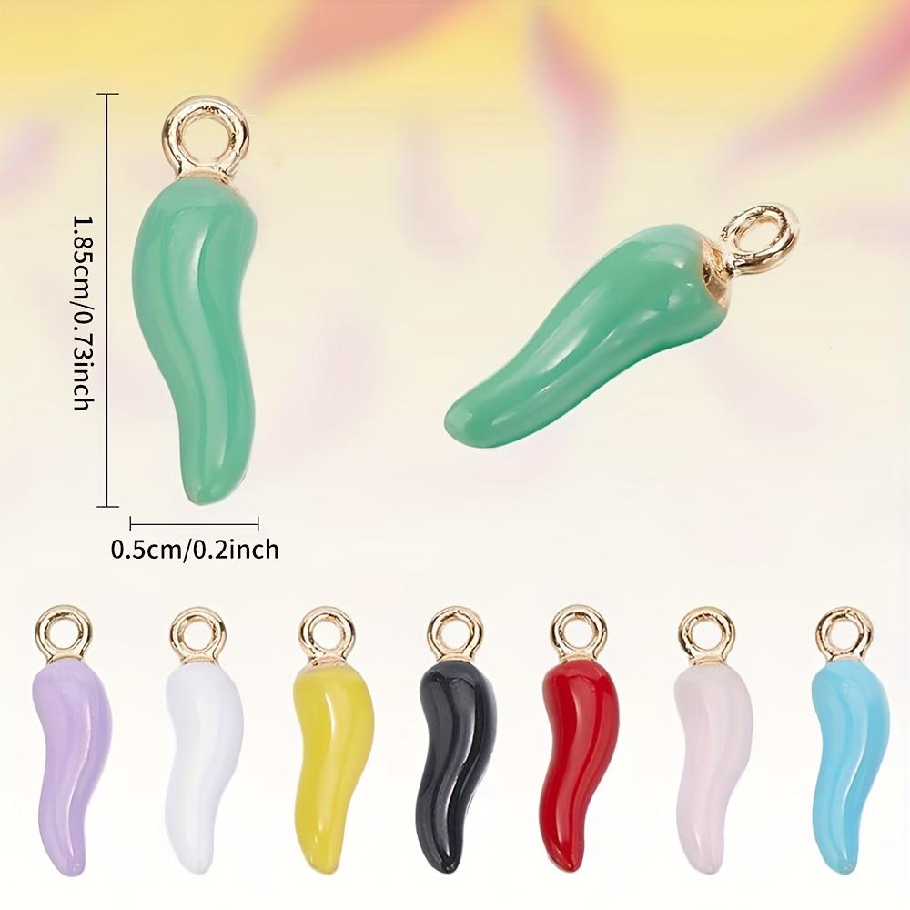 10/20/30 Pieces Alloy Material Multi-color Chili Pendant, Chili Vegetable Pendant Bracelet, Earring Necklace, DIY Craft Jewelry Accessories