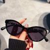Vintage Cat Eye Sunglasses Women For Men  Sun Glasses Luxury Brand Designer Popular Punk Flower Chain Leather Eyewear Uv