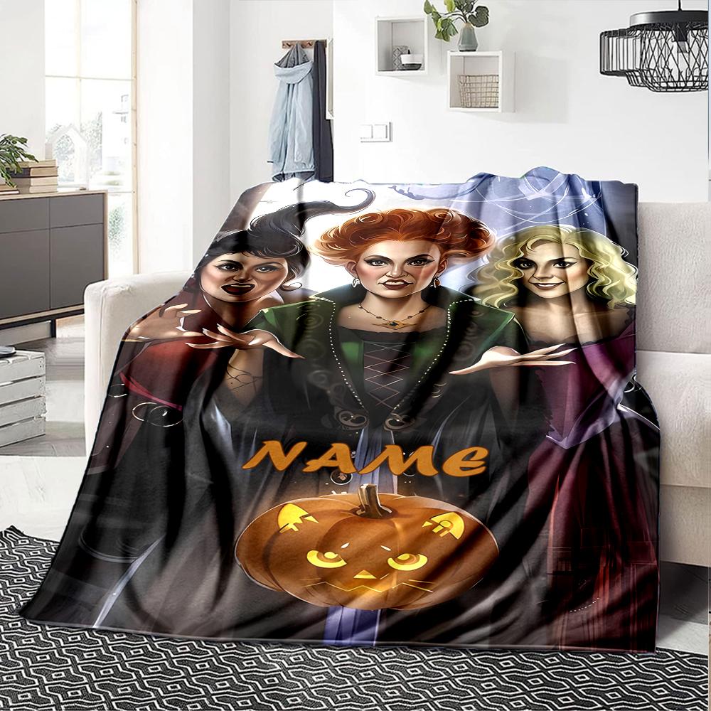 Individuell bedruckte Decke im Hocus Pocus Design - Perfekt für Sofa, Bett, Reisen & den Außenbereich | Maschinenwaschbar, Gemütlich & Langlebig.