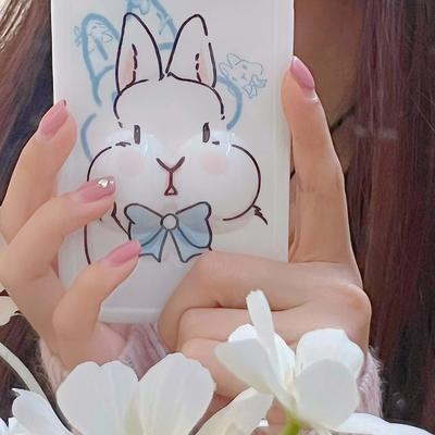 3d Cute Cartoon Rabbit Ins Bow Bunny Silicone Soft Phone Case Cover For Iphone 14 Pro Max Plus 13promax 12 11 Promax Back Capa