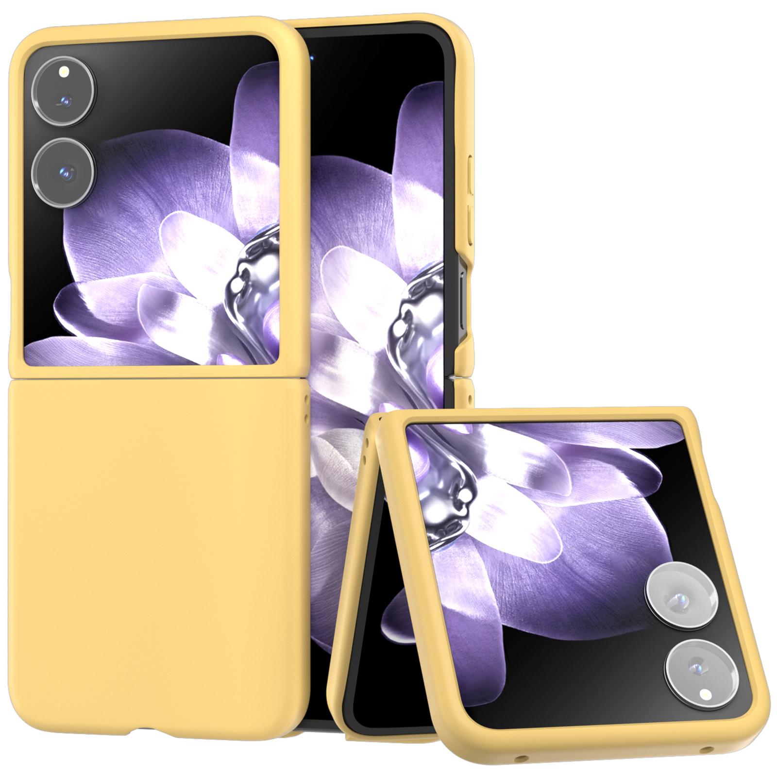 

ABEEL Чехол для Xiaomi Mix Flip 5G Жесткий ПК Защитный чехол для телефона Кожа на ощупь A