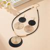 European and American Disc Necklace Women's High Sense Light Luxury Pendant Neck Chain Valentine's Day