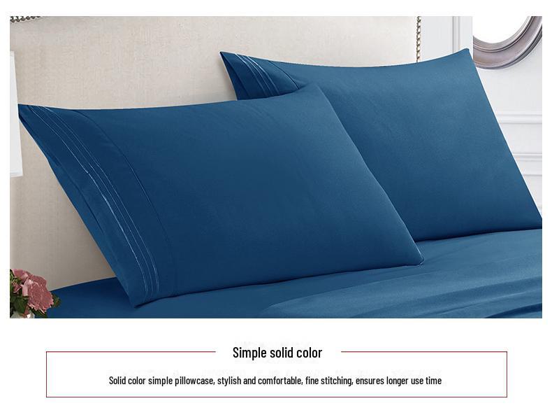 Weiou Embroidered Solid Color Four-Piece Bedding Set
