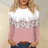 Women's Daily Casual Long-sleeved Printed O-neck Top