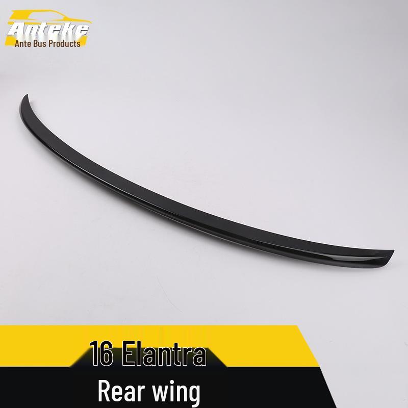 Rear Spoiler Bright Strip and Trunk Wing Trim - Fits 16 Lingdong Models, Decorative Anti-Scratch Bumper Sticker
