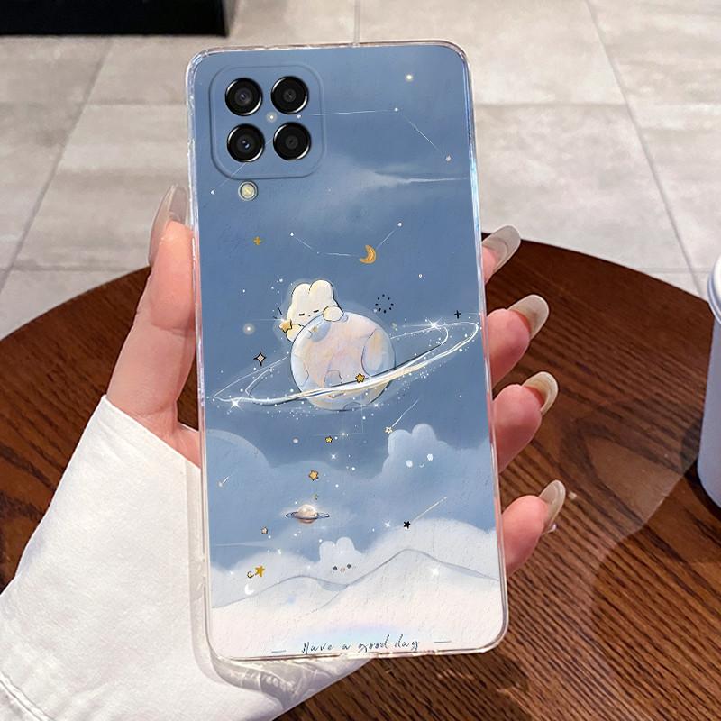 Casing For Samsung M33 5G Case M336B Aesthetic Fashion Cute Cat Transparent Bumper Cover For Samsung Galaxy M33 M53 Phone Case