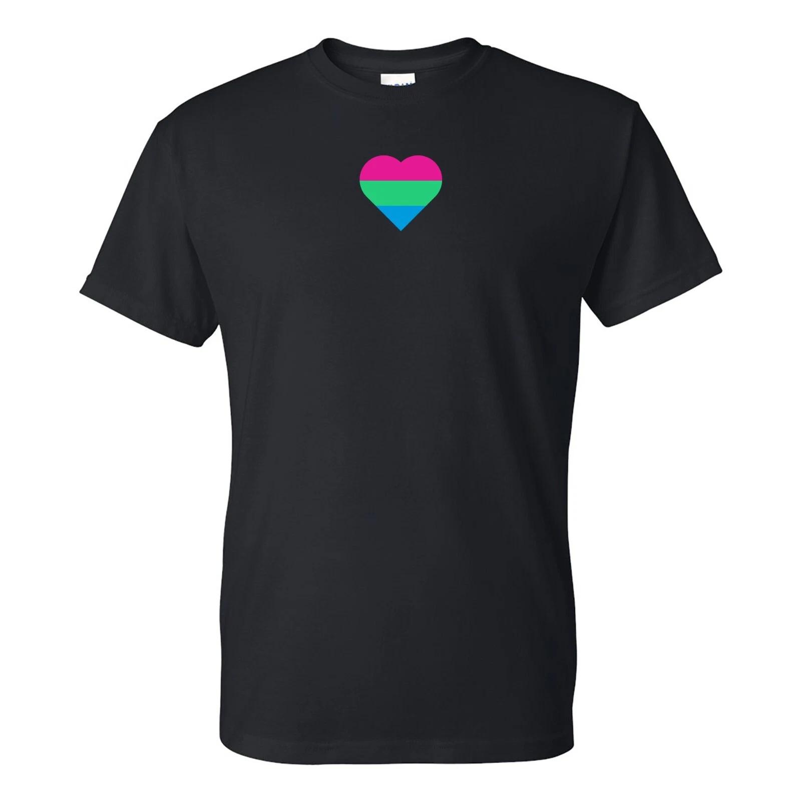 

Polysexual Pride Flag Heart - Pride Month LGBTQIA Love Identity T Shirt - Black M