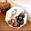1 Guarda-chuva Automático Dobrável - Padrão Poodle, Design Portátil e Dobrável com 8 Varetas, Presentes de Natal e Aniversário