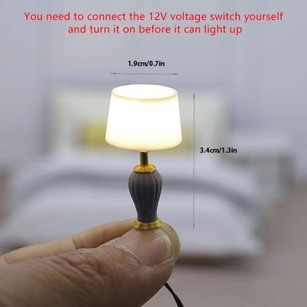 1PCS DIY Miniature Dollhouse Furniture 1:20 Mini Furniture Toy Lamp Desk Table Lamp  Baby Gift