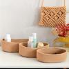 Cotton cord storage basket storage box tabletop sundries cosmetics snack porch hand-woven cotton cord storage basket oval