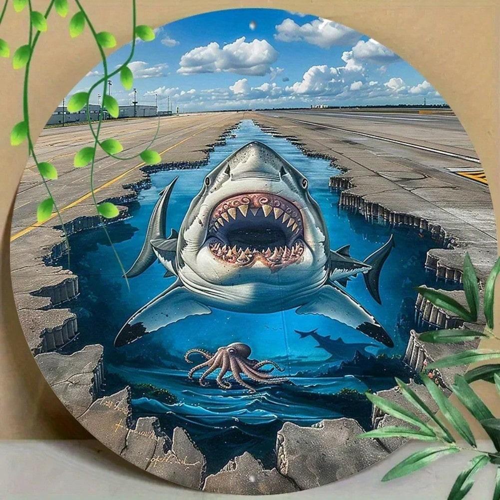 

Vintage Style Round Metal Wall Art Decor Sign Home Cafe Bar Garage 20x20 різнокольоровий