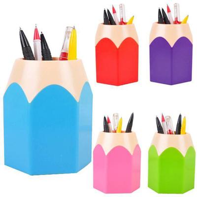 Pencil Shaped Make Up Brush Pen Holder Pot Office Stationery Storage Organizer