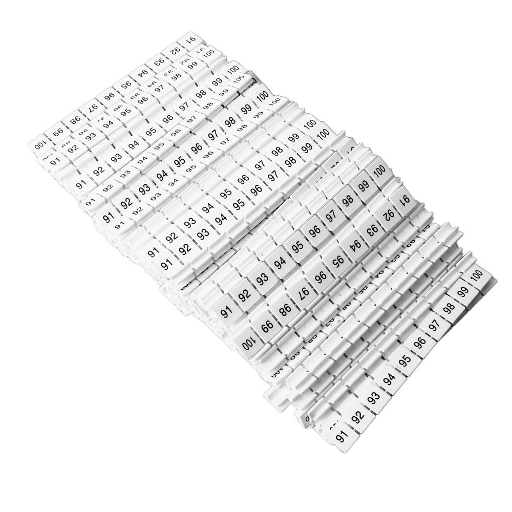 100Pcs ZB10 Series Terminal Block Marking Label Terminal Block Marker  Electrical Maintenance