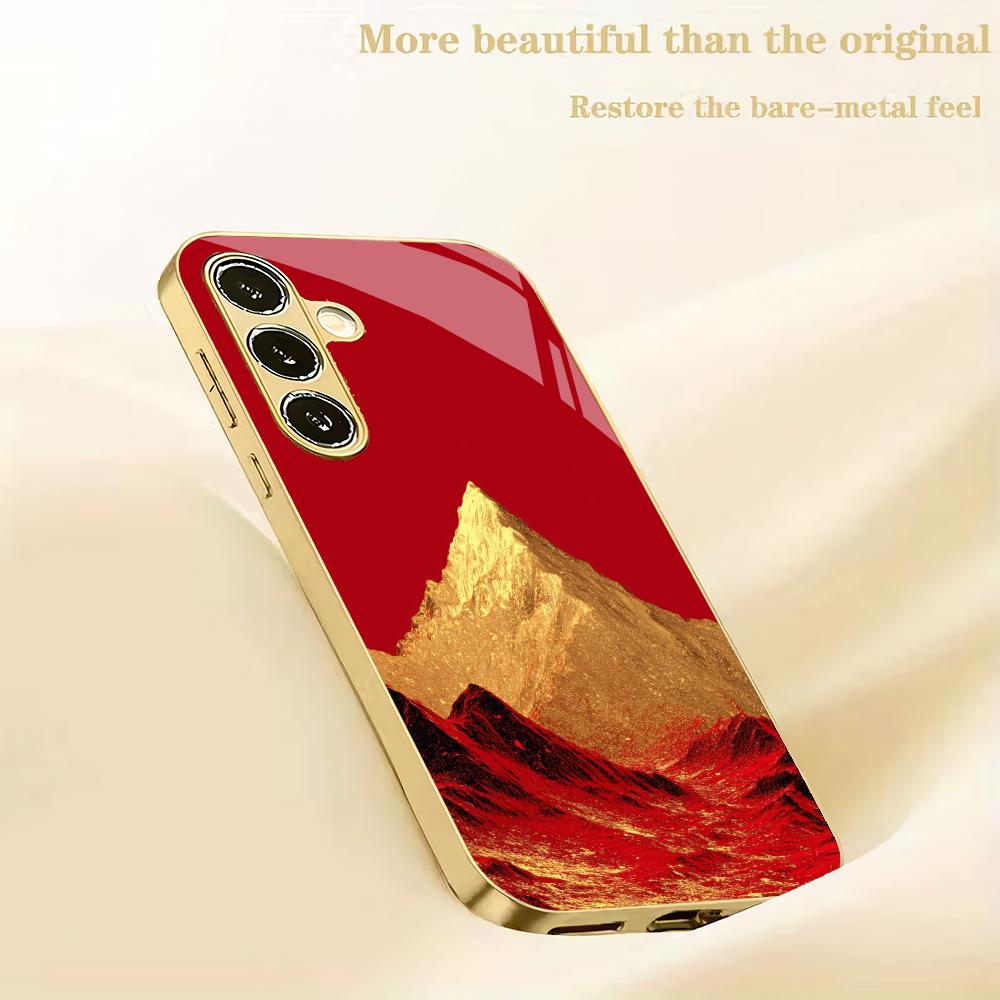 Rizhao Jinshan Glass Phone Case Is Suitable for Samsung Galaxy S26 Ultra S25 S24 S23 S22 S20 FE/Plus 5G Anti Drop Back Cover