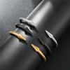 Punk Style Open Cuff Bracelet With Titanium Steel Nails For Men Women Gift