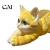 Window Sill Plant Holder Creative Resin Cat Planter, Cute Lying Flower Pot for Garden Simulated Animal Statue Yard, Adorable Holder, Indoor