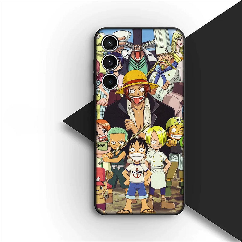 

for Samsung Galaxy S24 S25 S23 FE Ultra Plus S7 Edge S25+ S23+ A56 5G Phone Cover Soft Case One Pieces Luffy Sanji Roronoa Zoro Galaxy S24+