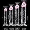 Long Love Průhledné Realistické Dildo - Ženský Vibrátor & Anální Plug Hračka pro Dospělé