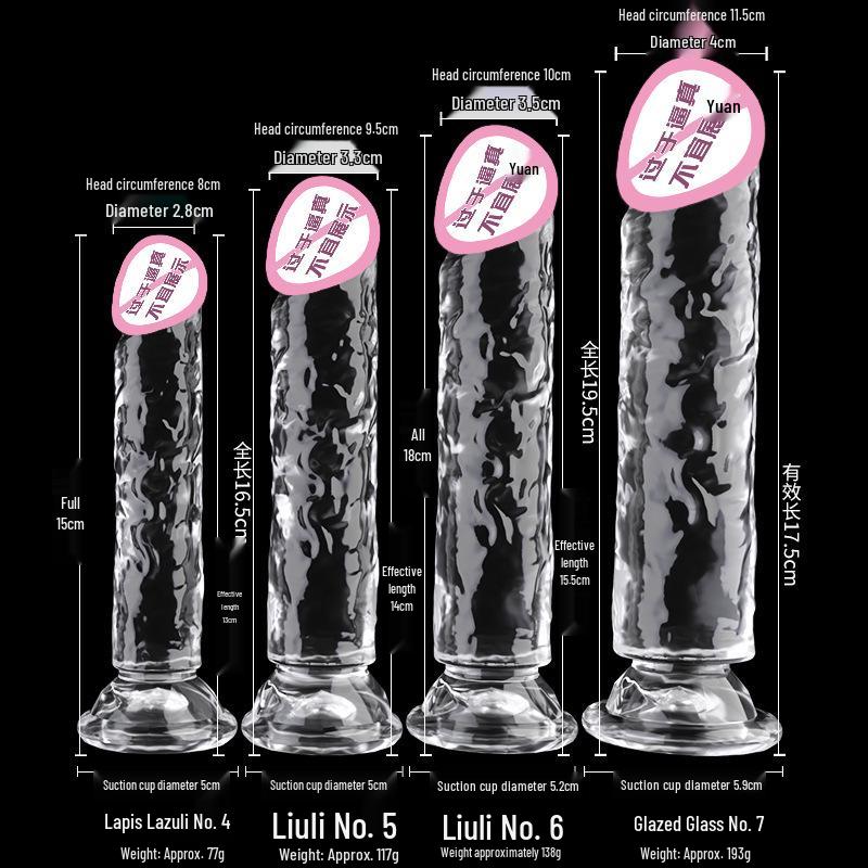 Long Love Průhledné Realistické Dildo - Ženský Vibrátor & Anální Plug Hračka pro Dospělé