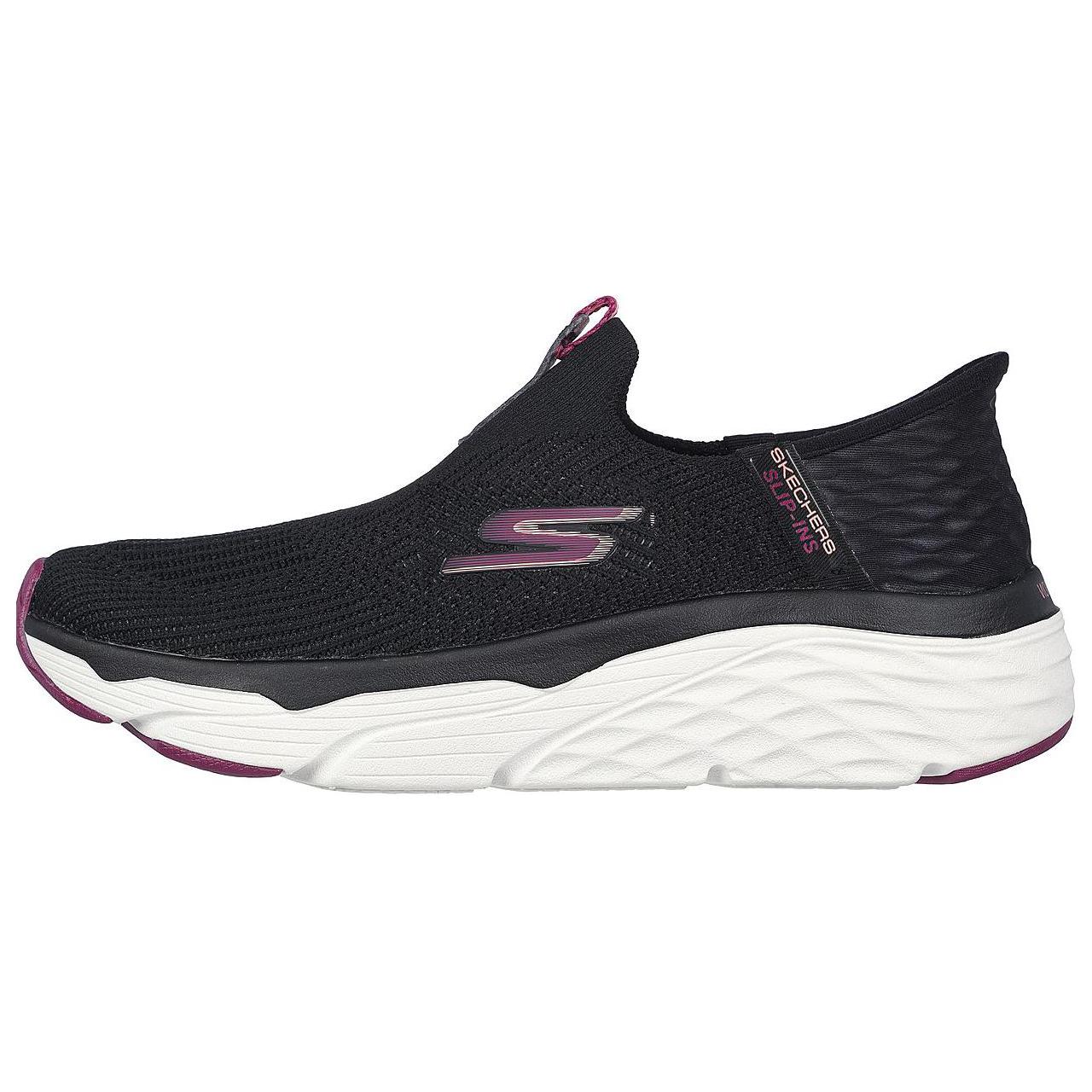 Skechers Max Cushioning Slip-Ins Comfortable Versatile Breathable Lightweight Low-Top Casual Shoes Women sneaker Black 128571-BKBU 38.5