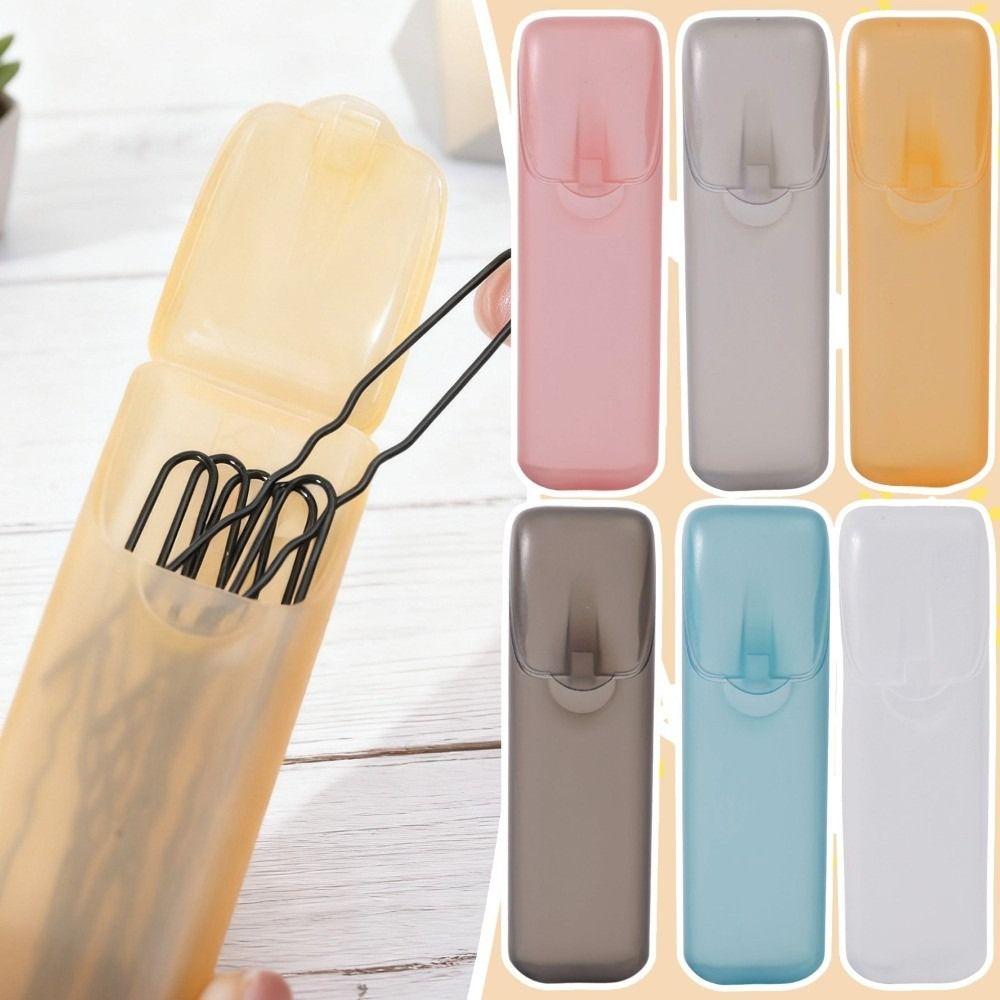 Creative Portable Toothpick Box Transparent Classification Cotton Swab Container Small Parts Organizer Household