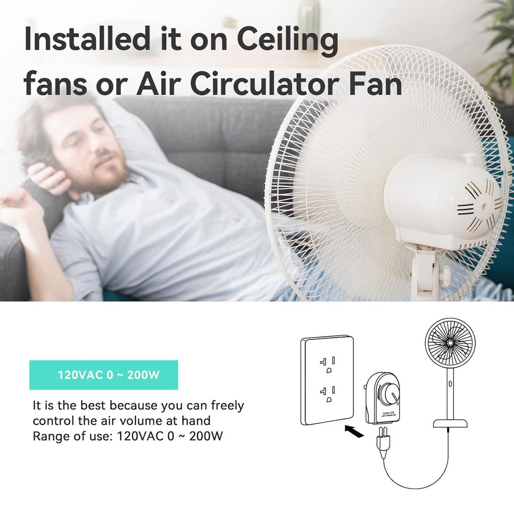 Aiwode Rotating Dimmer Switch,Soldering Iron Temperature Control,Electric Fan/Factory Electric Fan,Ventilation Fan,Power Controller,Desk Lamp,Dimming