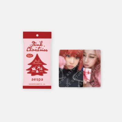 Aespa 2024 Pink Christmas Offizielle Waren Authentisches Zufälliges Fotokarten-Pack