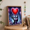 disney jack and sally romantic heart digital oil painting hand painting kit diy home decoration